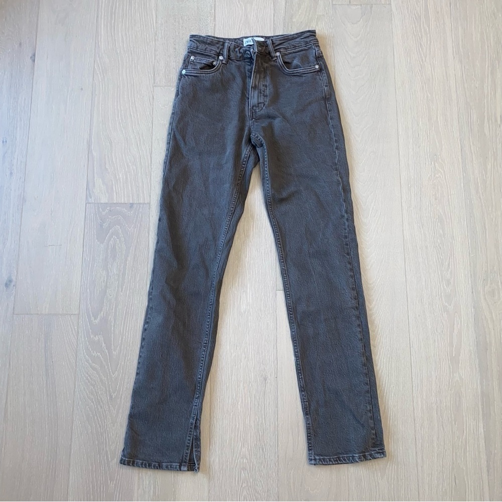 Zara Split Hem Slim Jeans in Brown size 2 - Picture 6 of 14